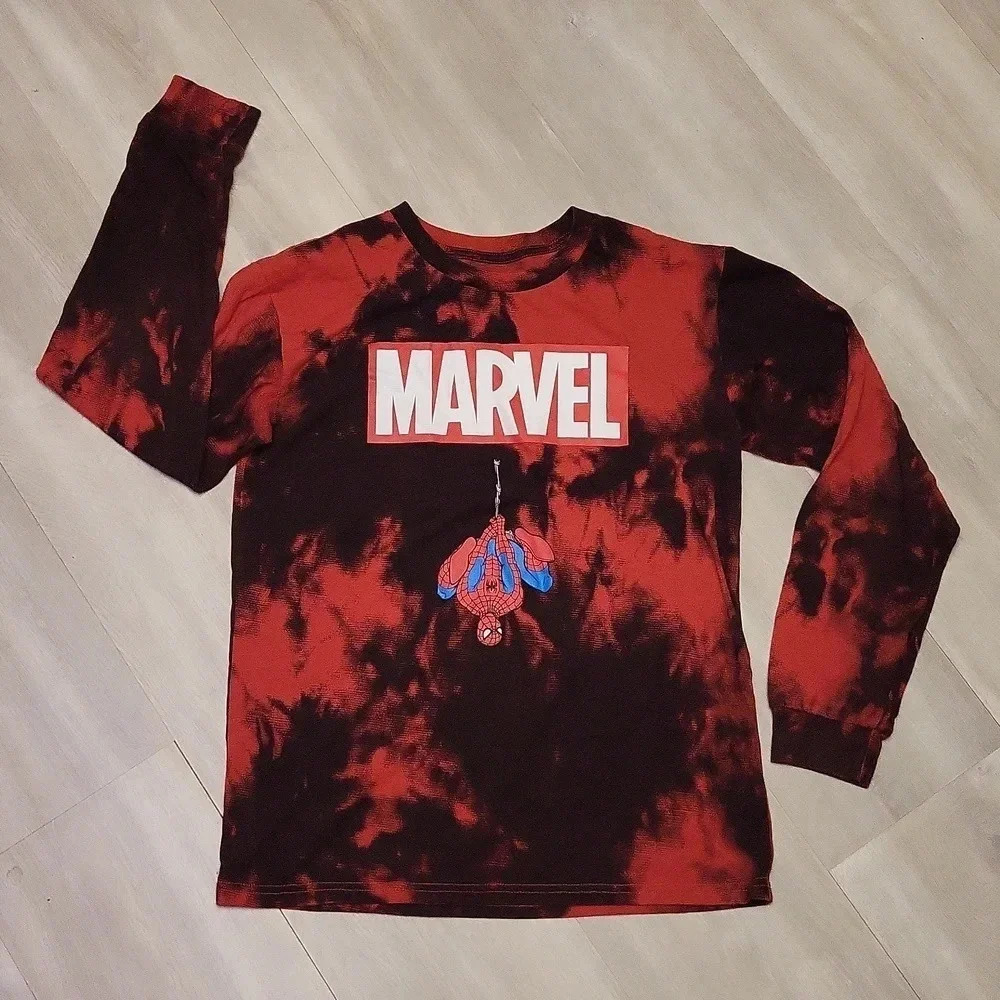 Marvel Red and Black Long Sleeve Tee